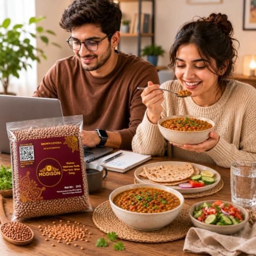 MODISON Brown Lentils Whole Pulses High Fibre Protein 2KG thumbnail 7