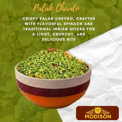 MODISON Palak Chevdo Indian Snacks Spinach Mix 180g thumbnail 6