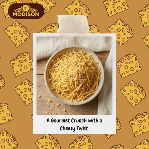 MODISON Potato Cheese Sev Indian Snacks Crispy Cheesy 180g thumbnail 3