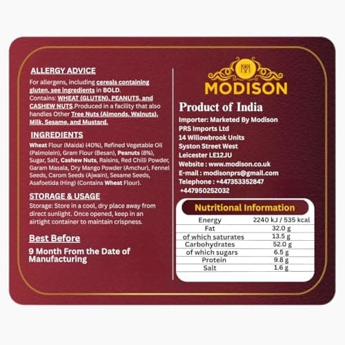 MODISON Sev Samosa Indian Snacks Spicy Crunchy Mix 180g thumbnail 7