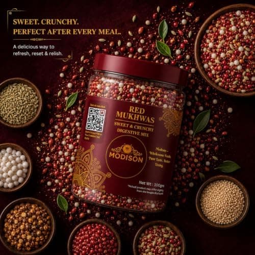MODISON Red Mukhwas Indian Mouth Freshener Aniseed Coriander 100g thumbnail 4