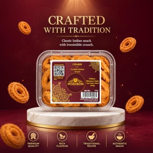 MODISON Chakri Crispy Indian Namkeen Snack 200g thumbnail 4