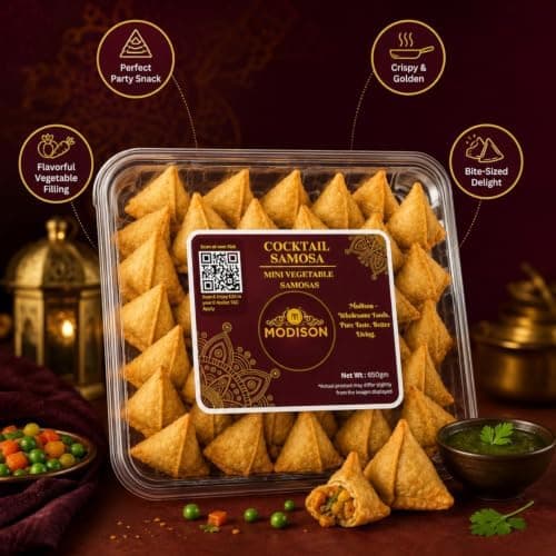 MODISON Cocktail Samosa Traditional Frozen Indian Snack 650g thumbnail 6