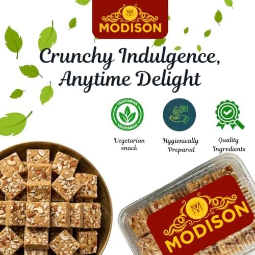 MODISON Magaj Indian Sweets Gram Flour Mithai 12 Piece thumbnail 6