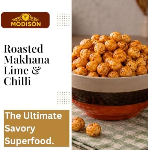 MODISON Roasted Makhana Healthy Snacks Lime N Chilli 80g thumbnail 5
