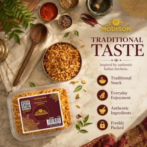 MODISON Chanachur Indian Namkeen Snack Traditional Savoury 200g thumbnail 5
