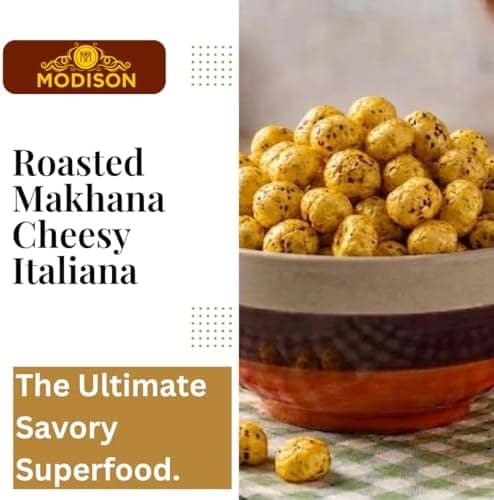 MODISON Roasted Makhana Healthy Snacks Cheesy Italiana 80g thumbnail 5