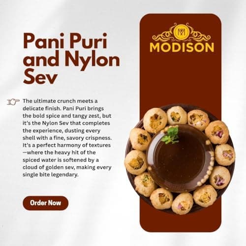 MODISON Pani Puri Nylon Sev Bundle Indian Street Food 540g Kit thumbnail 6
