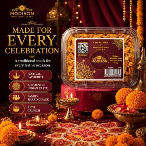 MODISON Chanachur Indian Namkeen Snack Traditional Savoury 200g thumbnail 7