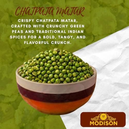 MODISON Chatpata Matar Healthy Snacks Spicy Green Peas 180g thumbnail 6