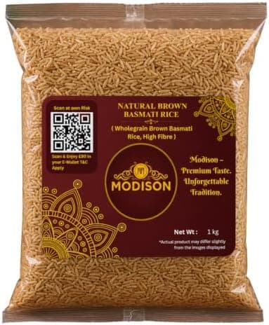 MODISON Natural Brown Basmati Rice Wholegrain High Fibre 1kg thumbnail 1