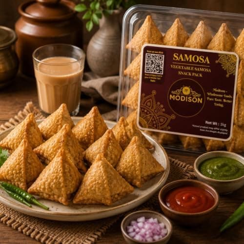 MODISON Samosa Traditional Frozen Indian Snack 1kg thumbnail 5