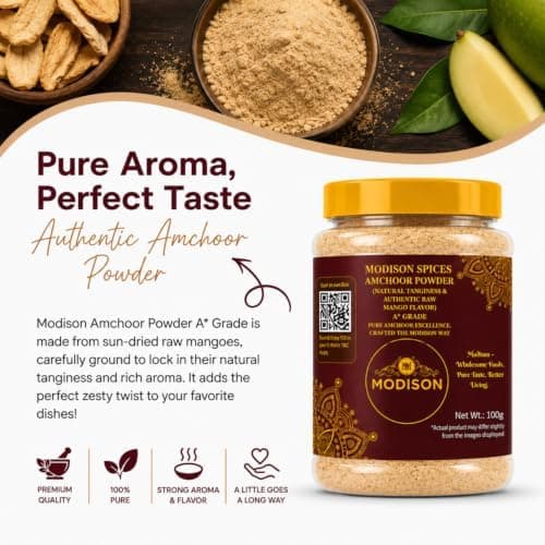 MODISON Amchoor Powder Indian Spices Dry Mango 100g thumbnail 6