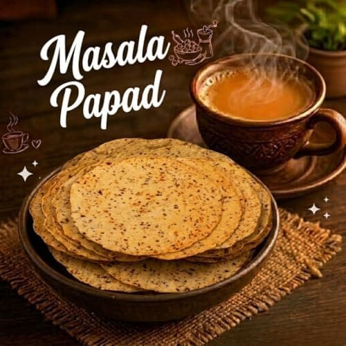 MODISON Masala Papad Indian Snacks Spicy Lentil Crackers 180g thumbnail 4