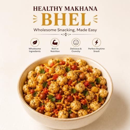 MODISON Makhana Bhel Indian Namkeen Roasted Fox Nuts 180g thumbnail 6