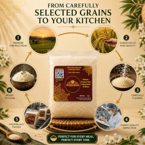 MODISON Thai Fragrant Jasmine Rice Long Grain Aromatic White Rice 5kg thumbnail 4