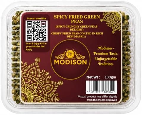 MODISON Spicy Fried Green Peas Healthy Snacks Crispy 100g thumbnail 1