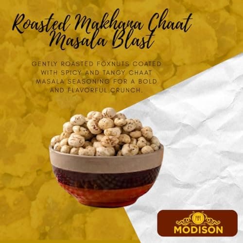 MODISON Roasted Makhana Healthy Snacks Chaat Masala Blast 80g thumbnail 6