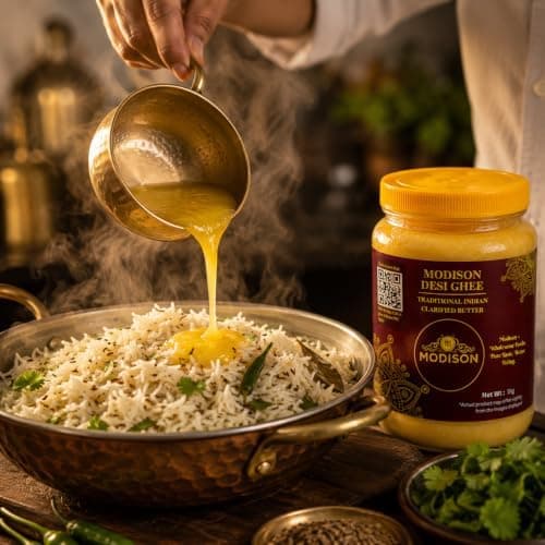 MODISON Desi Ghee Clarified Butter Pure Milk Fat 1kg thumbnail 5