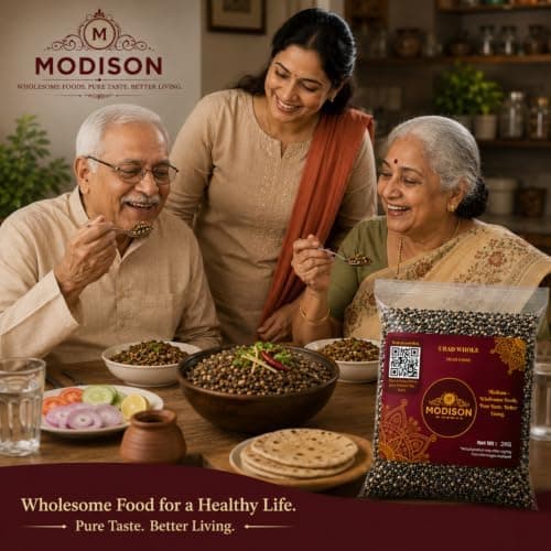 MODISON Urad Whole Black Gram Lentils High Fibre Protein 2KG thumbnail 4