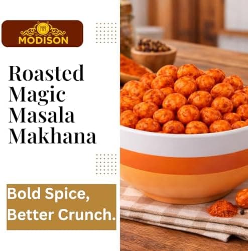 MODISON Roasted Makhana Healthy Snacks Magic Masala 80g thumbnail 3