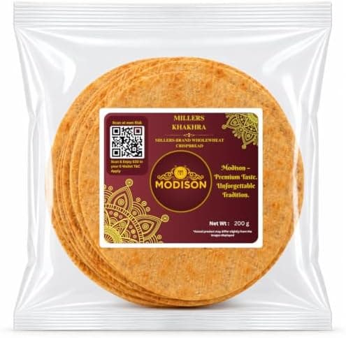 MODISON Millers Khakhra Whole Wheat Multi Millet Crispbread 200g thumbnail 1