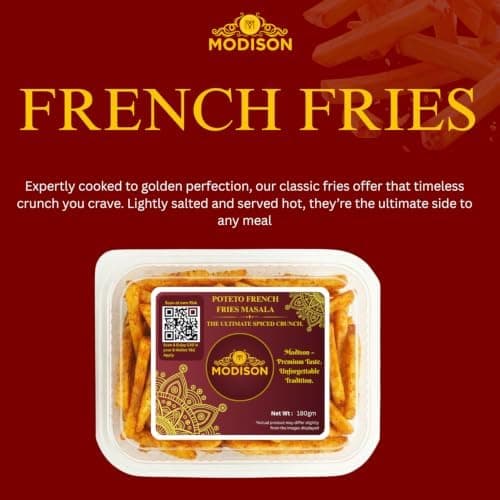 MODISON Potato French Fries Indian Namkeen Masala Crispy 180g thumbnail 6