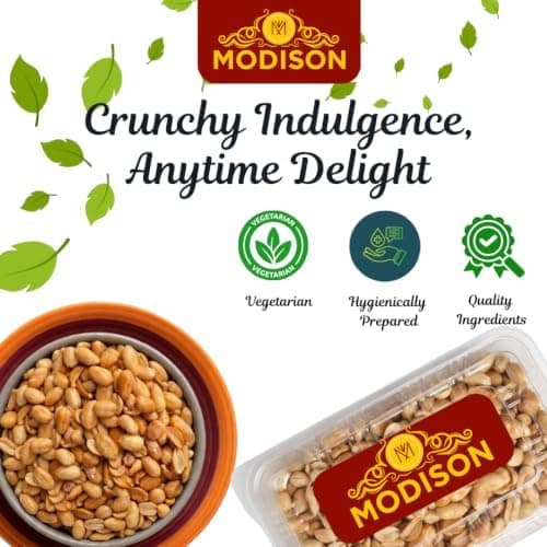 MODISON Roasted Peanuts Healthy Snacks Protein Rich Groundnuts 250g thumbnail 5