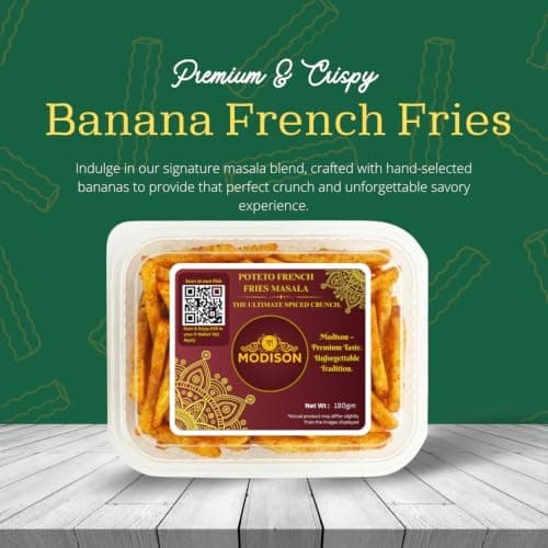 MODISON Potato French Fries Indian Namkeen Masala Crispy 180g thumbnail 3