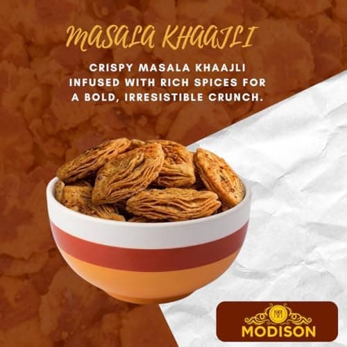 MODISON Masala Khaajli Indian Snacks Spiced Crackers 180g thumbnail 6
