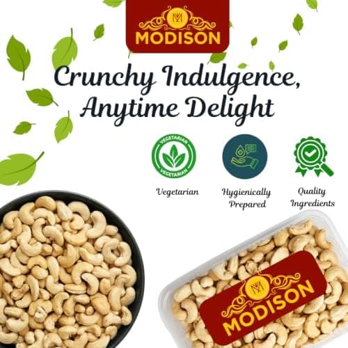 MODISON Cashew Nuts Healthy Snacks Natural Whole Kaju 500g thumbnail 5