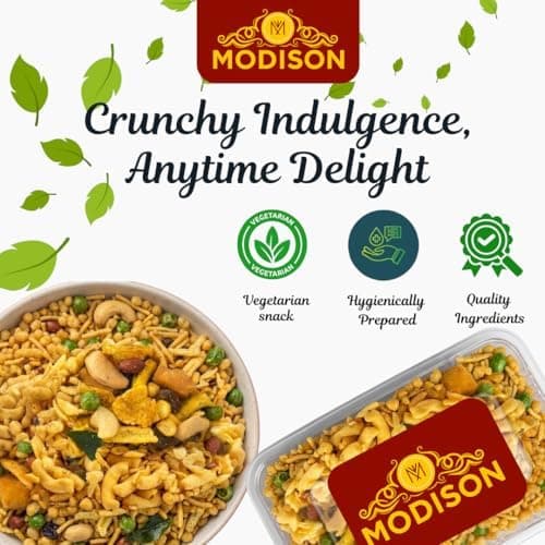 MODISON Mix Chavanu Indian Snacks Crunchy Spicy Mix 180g thumbnail 7