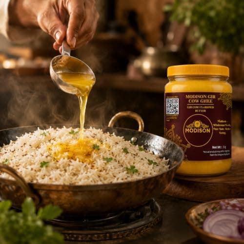 MODISON Gir Cow Ghee Clarified Butter Pure Milk Fat 1kg thumbnail 7