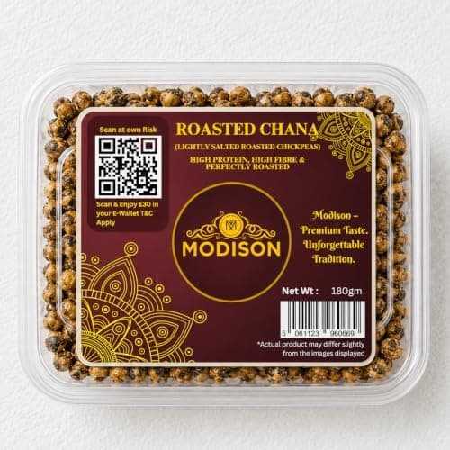 MODISON Roasted Chana Healthy Snacks High Protein 180g thumbnail 1