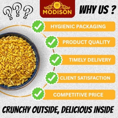 MODISON Sev Mamra Indian Snacks Puffed Rice Mix 180g thumbnail 2