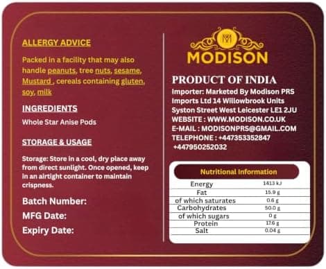 MODISON Star Anise Whole Pods 100g thumbnail 2