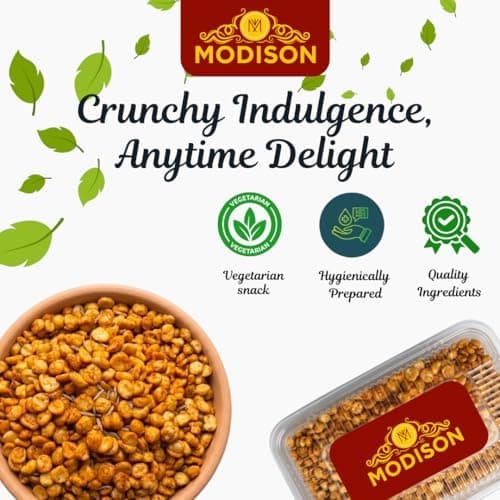 MODISON Roasted Chana Dal Healthy Snacks Masala Split Chickpeas 180g thumbnail 5