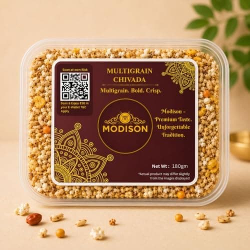 MODISON Multigrain Chivada Indian Namkeen Crispy Millet Blend 180g thumbnail 6