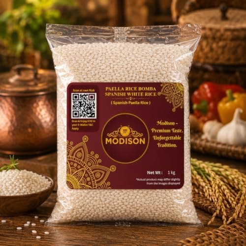 MODISON Spanish Bomba Rice Paella Rice Gluten Free Vegan 1kg thumbnail 4
