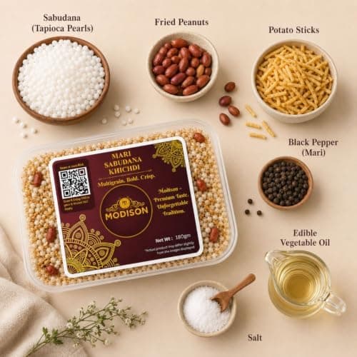 MODISON Mari Sabudana Khichdi Indian Snacks Instant Vrat Meal 180g thumbnail 3