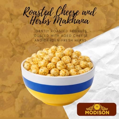 MODISON Roasted Makhana Healthy Snacks Cheese Herbs 80g thumbnail 6