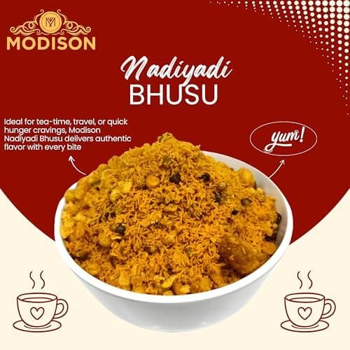 MODISON Nadiyadi Bhusu Indian Snacks Crispy Gujarati Farsan 180g thumbnail 2