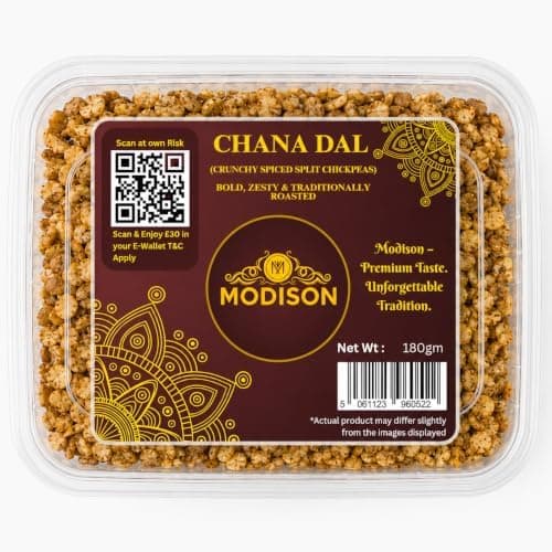 MODISON Roasted Chana Dal Healthy Snacks Masala Split Chickpeas 180g thumbnail 1
