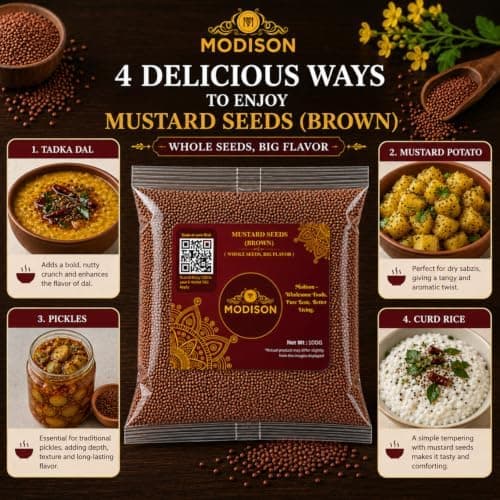 MODISON Mustard Seeds Whole Spice Natural 100g thumbnail 5