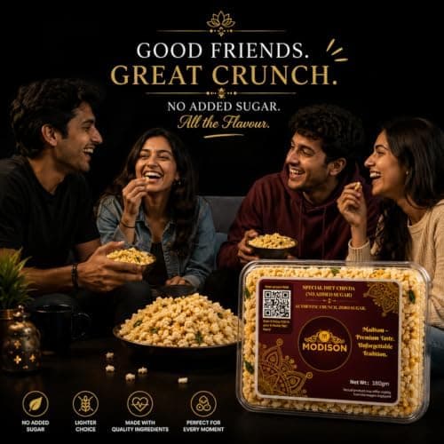 MODISON Special Diet Chivda Indian Namkeen No Sugar Roasted 180g thumbnail 6