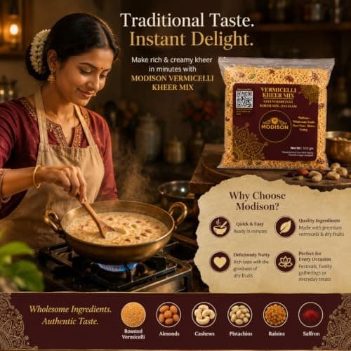 MODISON Vermicelli Kheer Mix Instant Payasam Dessert Mix 100g thumbnail 5