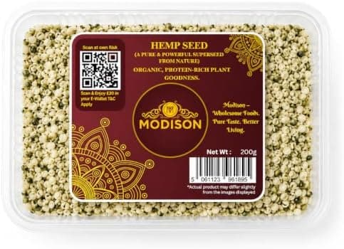 MODISON Hemp Seeds Superfoods Plant Based Protein 200g thumbnail 1