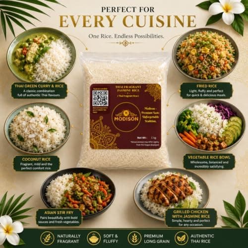 MODISON Thai Fragrant Jasmine Rice Long Grain Aromatic White Rice 5kg thumbnail 3