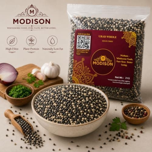 MODISON Urad Whole Black Gram Lentils High Fibre Protein 2KG thumbnail 6