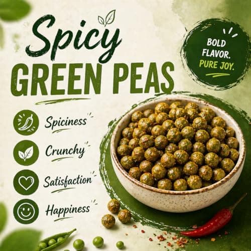 MODISON Spicy Fried Green Peas Healthy Snacks Crispy 100g thumbnail 4